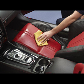 Autoglym leather clean uitpoetsen