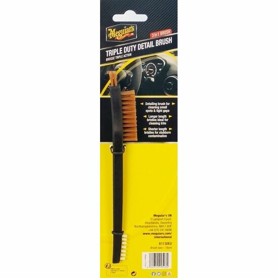 Meguiars Triple Duty Detail Brush in verpakking